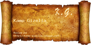 Kamp Gizella névjegykártya